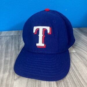 MLB Texas Rangers Cap Hat Adult Size 7 1/8 Blue Cotton New Era 59Fifty